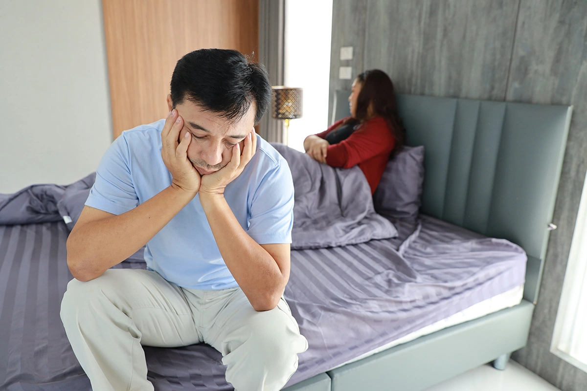 A man experiencing erectile dysfunction